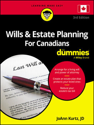 cover image of Wills & Estate Planning For Canadians For Dummies